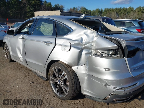 2019 Ford Fusion Titanium with VIN 3FA6P0K97KR269817, listed as a IAAI auction lot 40880869 with 93,025 mi miles. Bid and sale history available at carsss.com. Image 6.
