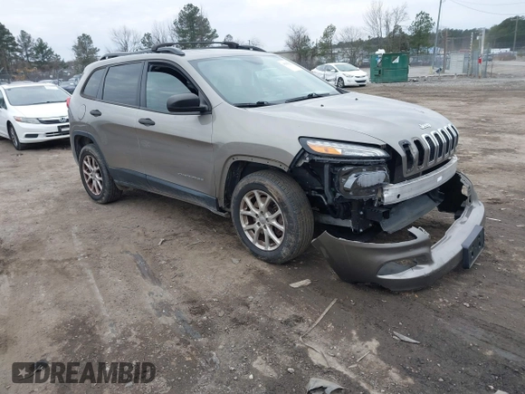 2017 Jeep Cherokee Sport with VIN 1C4PJMAB0HW567739, listed as a IAAI auction lot 41381622 with 120,217 mi miles. Bid and sale history available at carsss.com. Image 1.