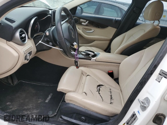 2015 Mercedes-Benz C-Class C 300 Luxury with VIN 55SWF4KB6FU077883, listed as a Copart auction lot 53698555 with 114,148 mi miles and Clean Title. Bid and sale history available at carsss.com. Image 7.