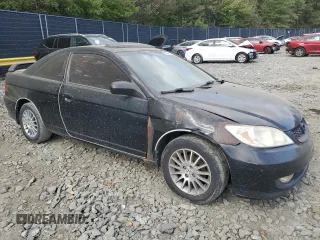 2005 Honda Civic EX with VIN 1HGEM21995L023996, listed as a Copart auction lot 75929274 with 150,577 mi miles and Salvage Title. Bid and sale history available at carsss.com. Image 4.