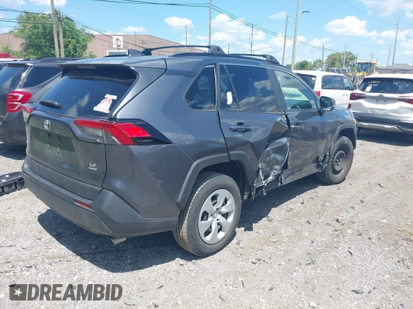 2019 Toyota RAV4 LE with VIN JTMG1RFV9KD014526, listed as a IAAI auction lot 42638858 with 90,995 mi miles and . Bid and sale history available at DreamBid. Image 4.