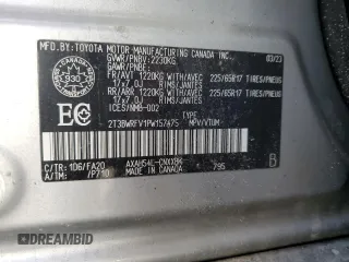 2023 Toyota RAV4 Hybrid XLE Premium with VIN 2T3BWRFV1PW157475, listed as a Copart auction lot 73371224 with 52,412 mi miles and Salvage title. Bid and sale history available at DreamBid. Image 14.