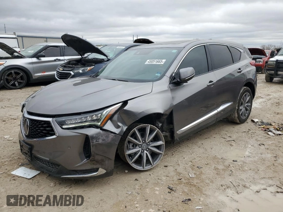 2022 Acura RDX w/Technology Package with VIN 5J8TC2H57NL008846, listed as a Copart auction lot 45051665 with 33,139 mi miles and Salvage Title. Bid and sale history available at carsss.com. Image 1.