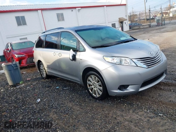 2017 Toyota Sienna LE with VIN 5TDJZ3DC6HS184126, listed as a IAAI auction lot 41166135 with 101,305 mi miles. Bid and sale history available at carsss.com. Image 1.