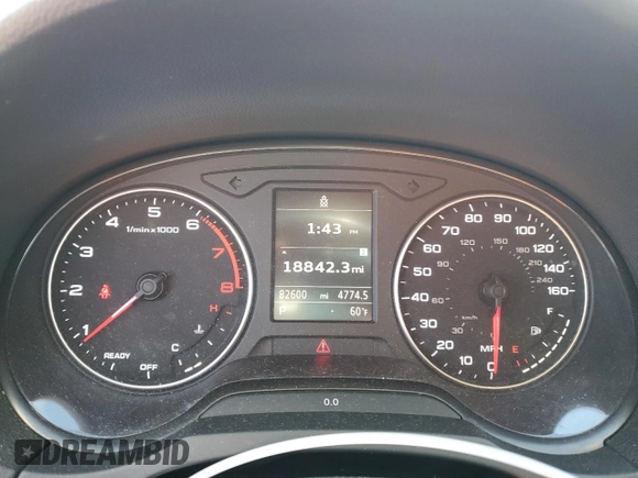 2016 Audi A3 1.8T Premium with VIN WAUA7GFF2G1068693, listed as a Copart auction lot 37578414 with 82,600 mi miles. Bid and sale history available at carsss.com. Image 9.