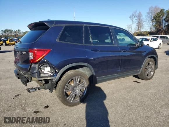 2019 Honda Passport EX-L with VIN 5FNYF7H55KB011252, listed as a Copart auction lot 82930234 with 61,777 mi miles and Salvage Title. Bid and sale history available at carsss.com. Image 3.