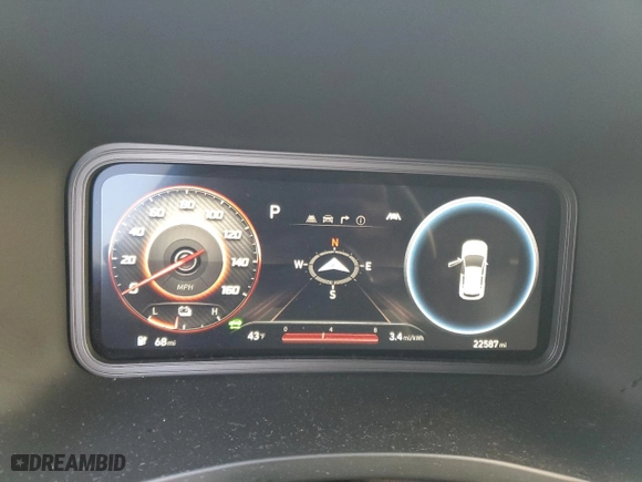 2023 Hyundai Kona Electric SEL with VIN KM8K33AG6PU188227, listed as a Copart auction lot 48936715 with 22,587 mi miles and Clean Title. Bid and sale history available at carsss.com. Image 9.