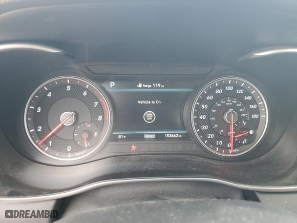 2019 Genesis G70 3.3T Advanced with VIN KMTG74LE3KU020328, listed as a Copart auction lot 65583944 with 153,662 mi miles and Salvage Title. Bid and sale history available at carsss.com. Image 9.