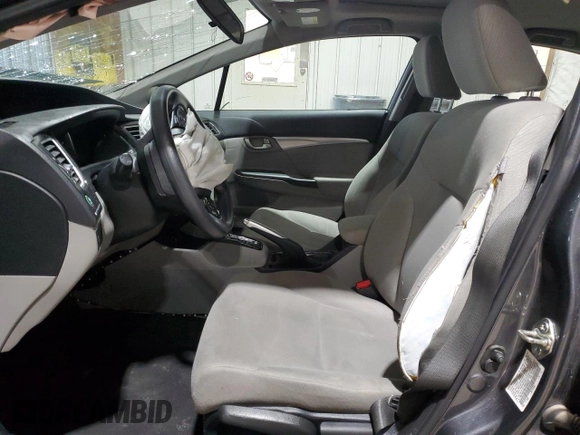 2013 Honda Civic EX with VIN 19XFB2F80DE080622, listed as a Copart auction lot 47538505 with Not Provided miles and Salvage Title. Bid and sale history available at DreamBid. Image 7.