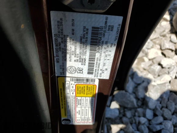 2016 Ford Fusion SE with VIN 3FA6P0T99GR181101, listed as a Copart auction lot 63758595 with Not provided miles and Salvage title. Bid and sale history available at DreamBid. Image 12.