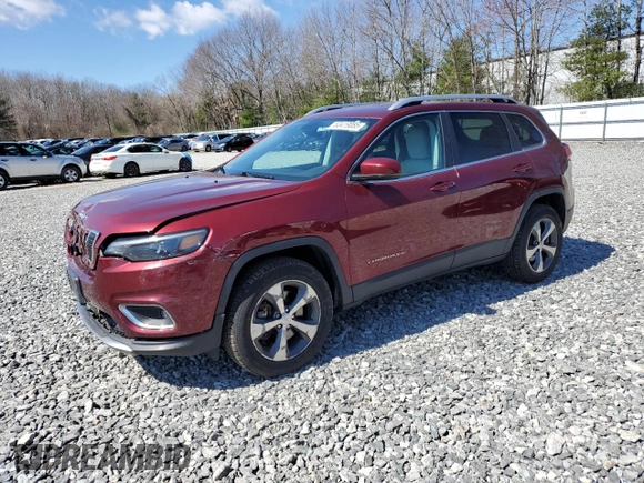 2019 Jeep Cherokee Limited with VIN 1C4PJMDX9KD380560, listed as a Copart auction lot 53419085 with 56,797 mi miles and Salvage title. Bid and sale history available at DreamBid. Image 1.