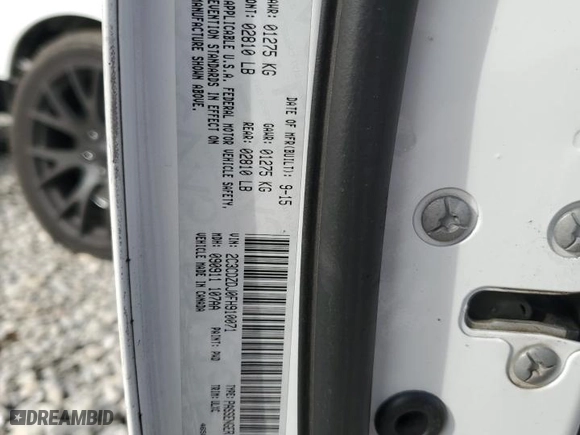 2015 Dodge Challenger SRT 392 with VIN 2C3CDZDJ0FH910071, listed as a Copart auction lot 86476724 with NaN miles and Salvage Title. Bid and sale history available at carsss.com. Image 12.