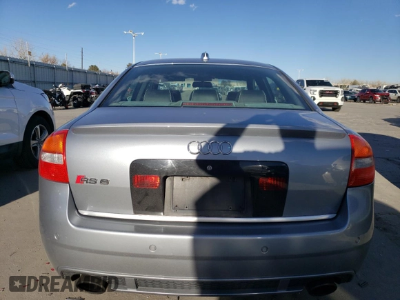 2003 Audi RS 6 with VIN WUAPV54B43N905277, listed as a Copart auction lot 43785095 with 156,178 mi miles and Salvage Title. Bid and sale history available at carsss.com. Image 6.
