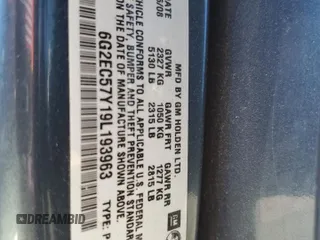 2009 Pontiac G8 GT with VIN 6G2EC57Y19L193963, listed as a Copart auction lot 89341585 with 98,524 mi miles and Salvage Title. Bid and sale history available at carsss.com. Image 13.