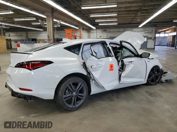 2025 Acura Integra w/A-Spec Package with VIN 19UDE4H39SA010775, listed as a Copart auction lot 46504005 with Not provided miles and Salvage title. Bid and sale history available at DreamBid. Image 3.