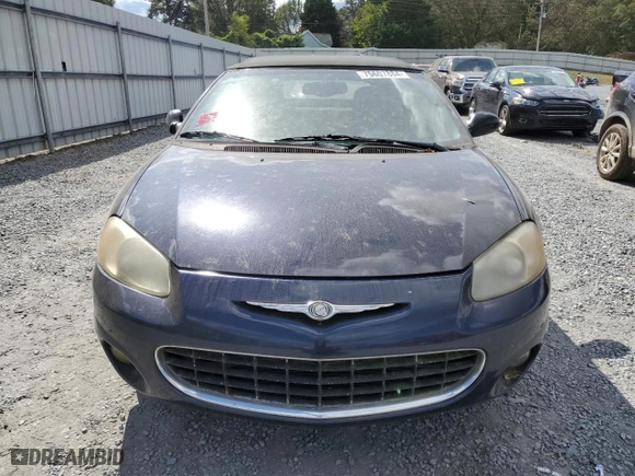 2001 Chrysler Sebring Limited with VIN 1C3EL65U01N711623, listed as a Copart auction lot 75607884 with 0 mi miles and Salvage Title. Bid and sale history available at carsss.com. Image 5.
