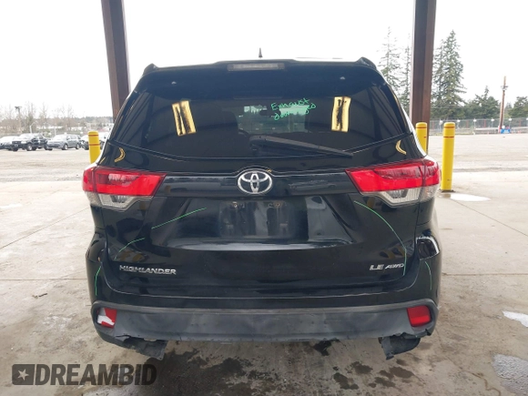2018 Toyota Highlander LE with VIN 5TDBZRFHXJS805406, listed as a IAAI auction lot 41783455 with 146,388 mi miles and . Bid and sale history available at DreamBid. Image 16.