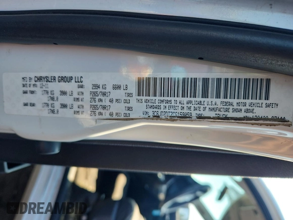 2012 Ram 1500 Tradesman with VIN 3C6JD7DT7CG159059, listed as a Copart auction lot 64902405 with 49,369 mi miles and Clean title. Bid and sale history available at DreamBid. Image 12.