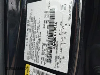 2015 Ford Fusion SE with VIN 3FA6P0H7XFR193537, listed as a IAAI auction lot 41900148 with 158,138 mi miles. Bid and sale history available at carsss.com. Image 9.