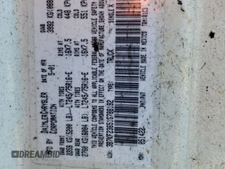 2001 Dodge Ram 2500 with VIN 3B7KF23651G788192, listed as a Copart auction lot 78912354 with 0 mi miles and Non Repairable. Bid and sale history available at carsss.com. Image 12.