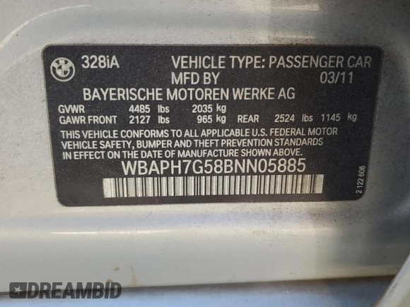 2003 BMW 3 Series 325Ci with VIN WBABN33443PG61696, listed as a Copart auction lot 48861845 with 181,107 mi miles and Salvage Title. Bid and sale history available at carsss.com. Image 16.