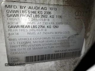 2014 Audi allroad Premium Plus with VIN WA1UFAFL9EA066453, listed as a Copart auction lot 87761015 with 100,193 mi miles and Salvage Title. Bid and sale history available at carsss.com. Image 12.