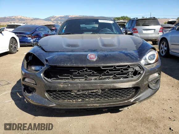 2017 FIAT 124 Spider Classica with VIN JC1NFAEK3H0102762, listed as a Copart auction lot 77466204 with 26,600 mi miles and Salvage title. Bid and sale history available at DreamBid. Image 5.