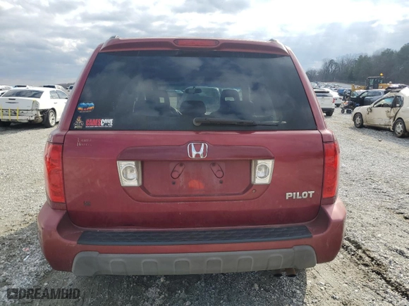 2004 Honda Pilot EX with VIN 2HKYF18604H542322, listed as a Copart auction lot 44410625 with 289,378 mi miles and Salvage Title. Bid and sale history available at carsss.com. Image 6.