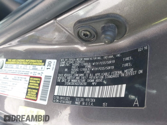 2016 Toyota Sienna SE с VIN 5TDXK3DC4GS708290, выставлен на аукционе IAAI как лот 41851812 с пробегом 136 544 миль миль и . История ставок и продаж доступна на DreamBid. Изображение 9.