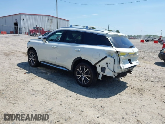 2023 Infiniti QX60 Sensory z VIN 5N1DL1GS4PC362410, wystawiony jako IAAI lot #41966872 z przebiegiem 27 142 mil mil oraz . Historia ofert i sprzedaży dostępna na DreamBid. Obrazek 3.