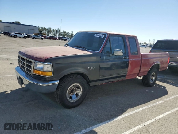 1993 Ford F-150 with VIN 1FTEX15H2PKB81848, listed as a Copart auction lot 76837684 with 199,172 mi miles and Salvage title. Bid and sale history available at DreamBid. Image 1.