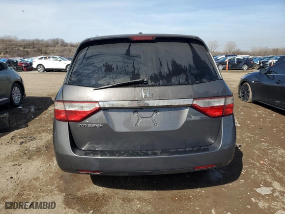 2013 Honda Odyssey EX-L with VIN 5FNRL5H69DB052626, listed as a Copart auction lot 49712975 with 0 mi miles and Non Repairable. Bid and sale history available at carsss.com. Image 6.
