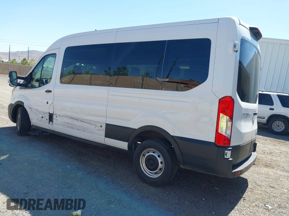 2023 Ford Transit Passenger XL with VIN 1FBAX2C88PKC01760, listed as a IAAI auction lot 42161687 with 15,680 mi miles and . Bid and sale history available at DreamBid. Image 3.