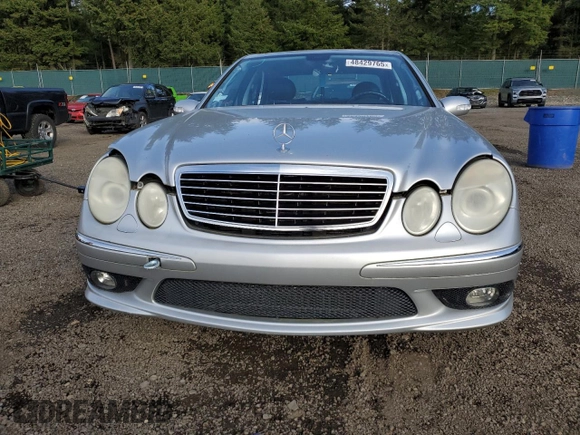 2005 Mercedes-Benz E-Class 5.5L AMG with VIN WDBUF76J55A775449, listed as a Copart auction lot 48429765 with 0 mi miles and Salvage Title. Bid and sale history available at carsss.com. Image 5.
