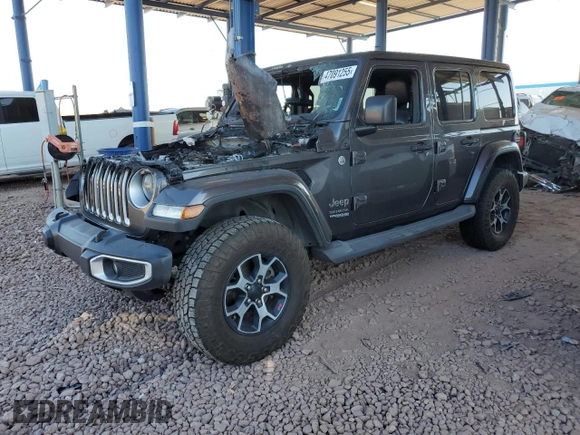 2019 Jeep Wrangler Unlimited Sahara with VIN 1C4HJXENXKW617130, listed as a Copart auction lot 47091255 with Not provided miles and Salvage title. Bid and sale history available at DreamBid. Image 1.