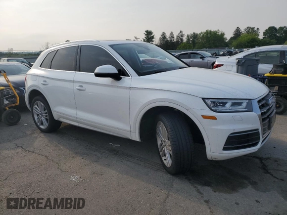 2018 Audi Q5 Premium Plus with VIN WA1BNAFY3J2009000, listed as a Copart auction lot 60515205 with Not provided miles and Salvage title. Bid and sale history available at DreamBid. Image 4.