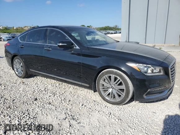 2018 Genesis G80 3.8L z VIN KMHGN4JE1JU226622, wystawiony jako Copart lot #54311945 z przebiegiem 52 742 mil mil oraz Szkody całkowita. Historia ofert i sprzedaży dostępna na DreamBid. Obrazek 4.