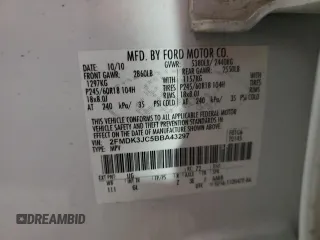 2011 Ford Edge SEL with VIN 2FMDK3JC5BBA43297, listed as a Copart auction lot 46117515 with 164,416 mi miles and Salvage Title. Bid and sale history available at DreamBid. Image 13.