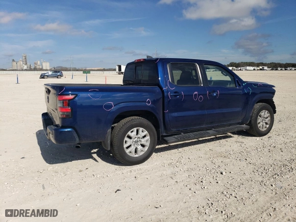 2022 Nissan Frontier SV with VIN 1N6ED1EJ5NN626801, listed as a Copart auction lot 46393375 with 37,440 mi miles and Salvage Title. Bid and sale history available at carsss.com. Image 3.