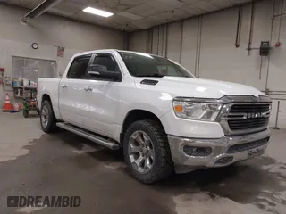 2019 Ram 1500 Big Horn/Lone Star with VIN 1C6SRFFT7KN645776, listed as a IAAI auction lot 41395240 with 136,068 mi miles. Bid and sale history available at carsss.com. Image 1.