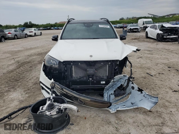 2024 Mercedes-Benz GLS 450 with VIN 4JGFF5KE8RB270203, listed as a Copart auction lot 71734394 with 27 mi miles and Salvage Title. Bid and sale history available at DreamBid. Image 5.