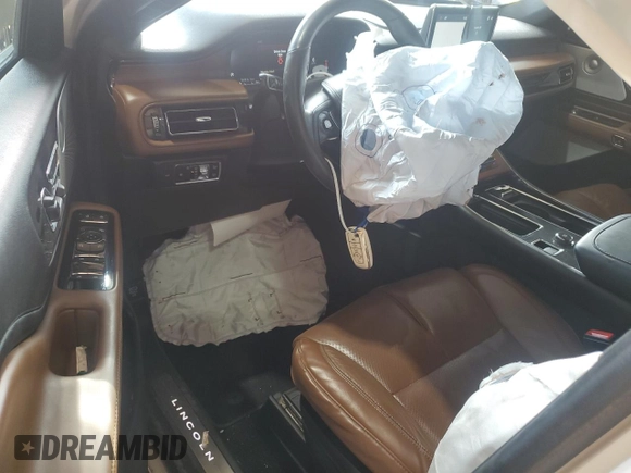 2021 Lincoln Aviator Reserve with VIN 5LM5J7XC9MGL13856, listed as a Copart auction lot 53813935 with 56,816 mi miles and Salvage title. Bid and sale history available at DreamBid. Image 8.