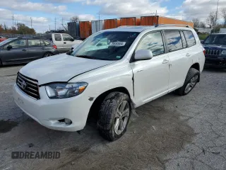 2010 Toyota Highlander Sport with VIN 5TDXK3EH1AS003657, listed as a Copart auction lot 79680804 with 197,844 mi miles and Salvage title. Bid and sale history available at DreamBid. Image 1.