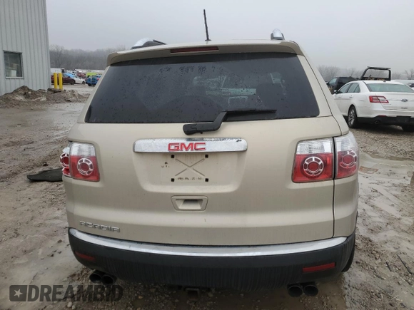 2008 GMC Acadia SLT1 with VIN 1GKER23708J172958, listed as a Copart auction lot 43208455 with Not Provided miles and Salvage Title. Bid and sale history available at DreamBid. Image 6.