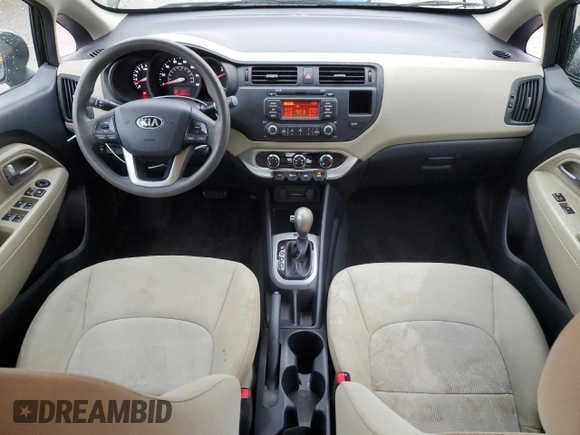 2013 Kia Rio LX with VIN KNADM4A30D6293873, listed as a Copart auction lot 43334195 with 65,571 mi miles and Salvage Title. Bid and sale history available at DreamBid. Image 8.