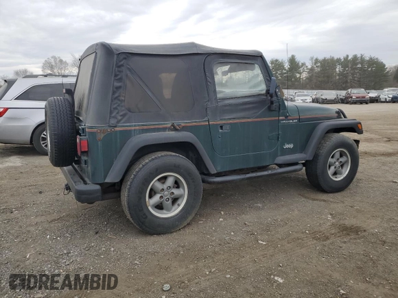 1999 Jeep Wrangler SE with VIN 1J4FY29P0XP420576, listed as a Copart auction lot 51205185 with 101,327 mi miles and Non Repairable. Bid and sale history available at carsss.com. Image 3.