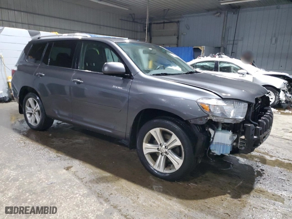 2009 Toyota Highlander Sport with VIN JTEES43A092132782, listed as a Copart auction lot 45700405 with 254,675 mi miles and Salvage Title. Bid and sale history available at carsss.com. Image 4.