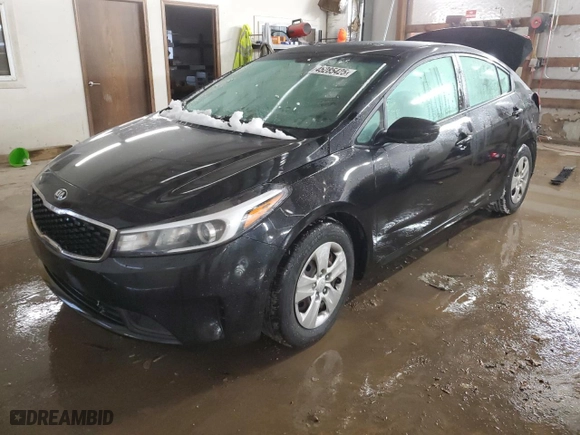 2017 Kia Forte LX with VIN 3KPFK4A79HE110703, listed as a Copart auction lot 45285425 with 55,517 mi miles and Salvage Title. Bid and sale history available at carsss.com. Image 1.