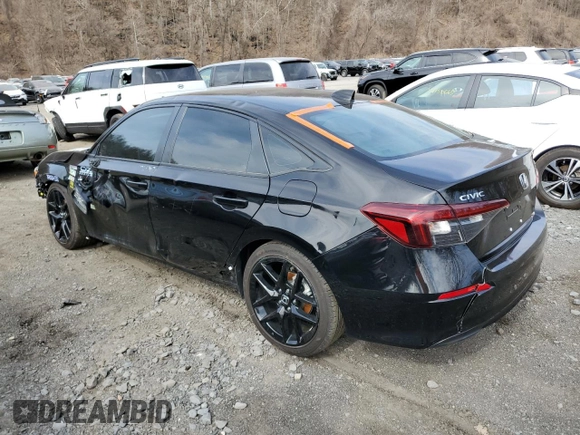 2025 Honda Civic Sedan Sport with VIN 2HGFE2F57SH500716, listed as a Copart auction lot 49150145 with 4,989 mi miles and Salvage Title. Bid and sale history available at carsss.com. Image 2.