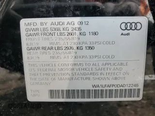 2013 Audi Q5 Premium Plus z VIN WA1LFAFP0DA012245, wystawiony jako Copart lot #59668545 z przebiegiem 152 495 mil mil oraz Czysty tytuł • Clean title. Historia ofert i sprzedaży dostępna na DreamBid. Obrazek 13.